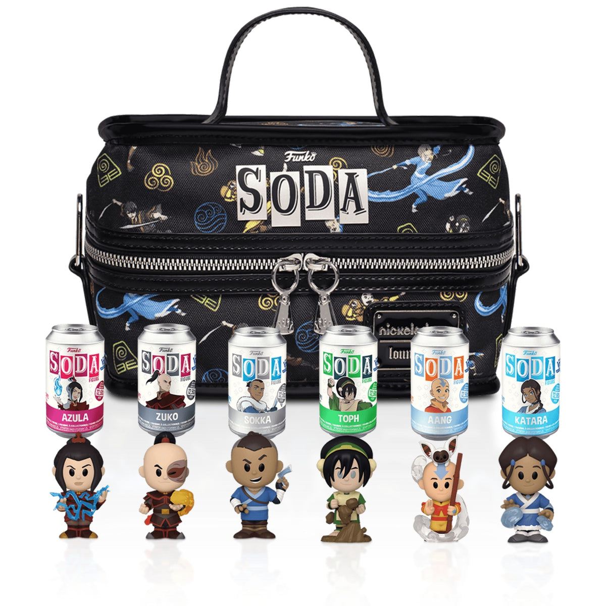 Avatar Funko Soda! The Last Air Bender - 6-Piece Set of Approx. 4" Vinyl Figures in Collectible Soda Cans (Chance of 1 Chase Variant) with an 8"