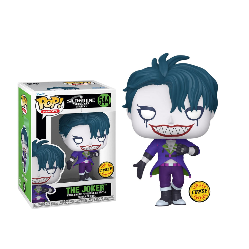 The Joker Funko Pop! Heroes DC Suicide Squad Isekai - Approx. 4 1/2" Chase Limited Edition Collectible Vinyl Figure #544 with Display Box Protector