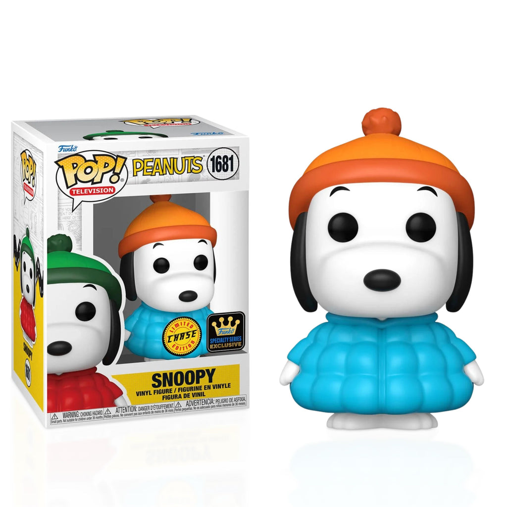 Snoopy in Blue Puffer Coat Funko Pop! Television Peanuts - Approx. 3 3/4" Chase Limited Edition Specialty Series Exclusive Collectible Vinyl Figure