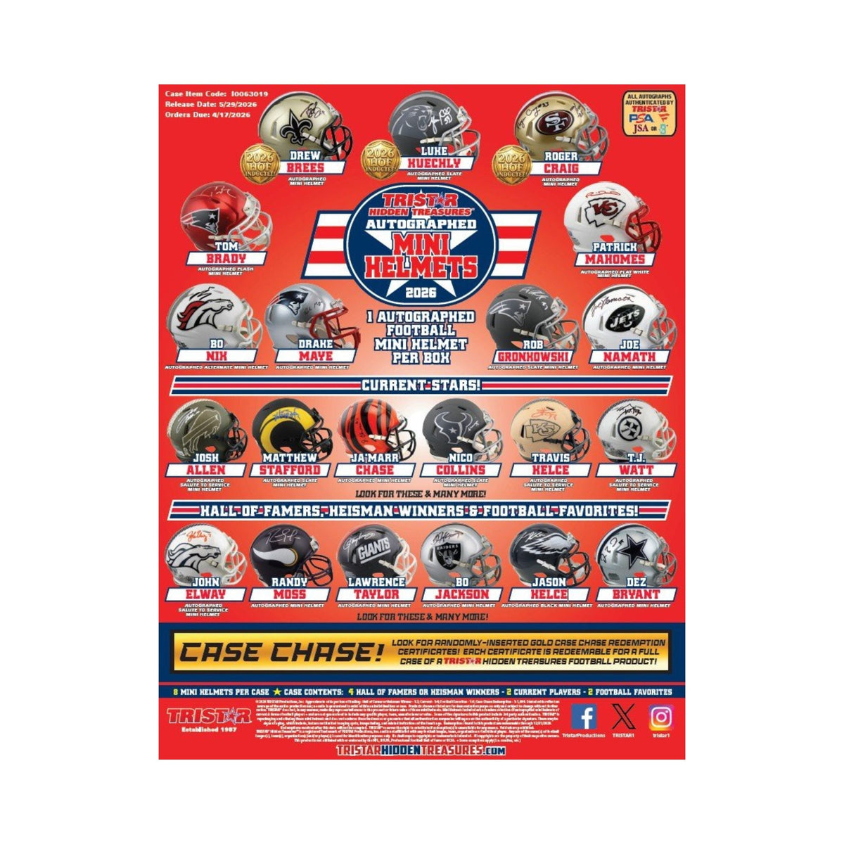 2026 Hidden Treasures Autographed Mini Helmets