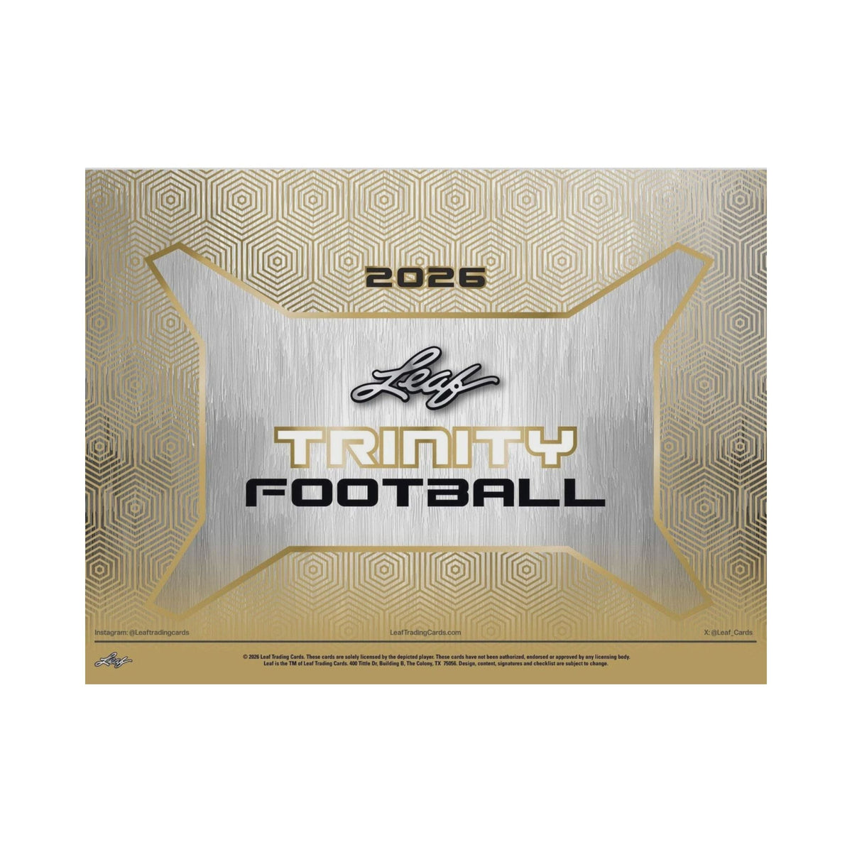 2026 Leaf Trinity Football Hobby Box, 7 Premium Autograph Cards Per Box, Base Steel Clear Autos, Rookie Auto Memorabilia, Jeremiah Smith Chase