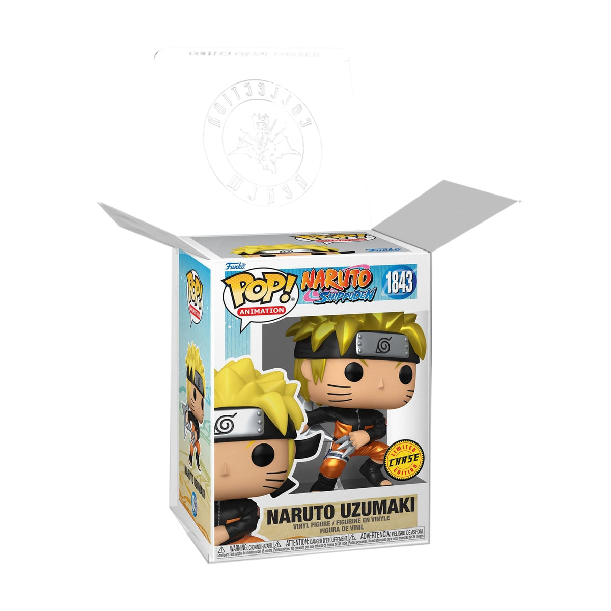Naruto Uzumaki with Shuriken Funko Pop! Naruto Shippuden - Approx. 4 1/2" Collectible Chase Limited Edition Vinyl Figure #1843 with Display Box