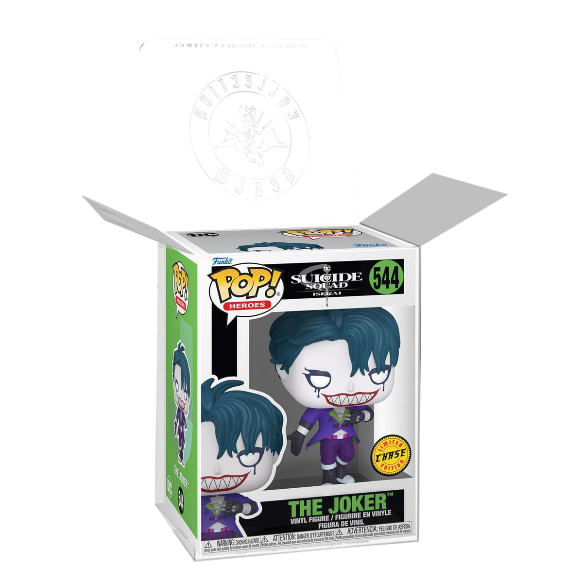 The Joker Funko Pop! Heroes DC Suicide Squad Isekai - Approx. 4 1/2" Chase Limited Edition Collectible Vinyl Figure #544 with Display Box Protector