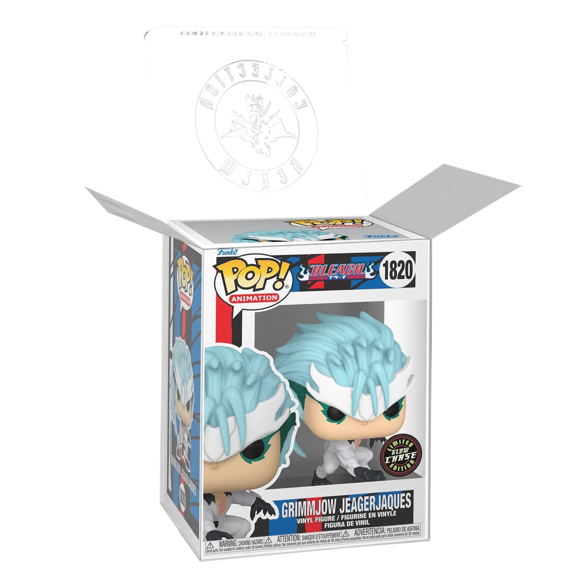 Grimmjow Jeagerjaques Funko Pop! Animation Bleach - Approx. 4" Collectible Glow CHASE Vinyl Figure #1820 with Display Box Protector Case