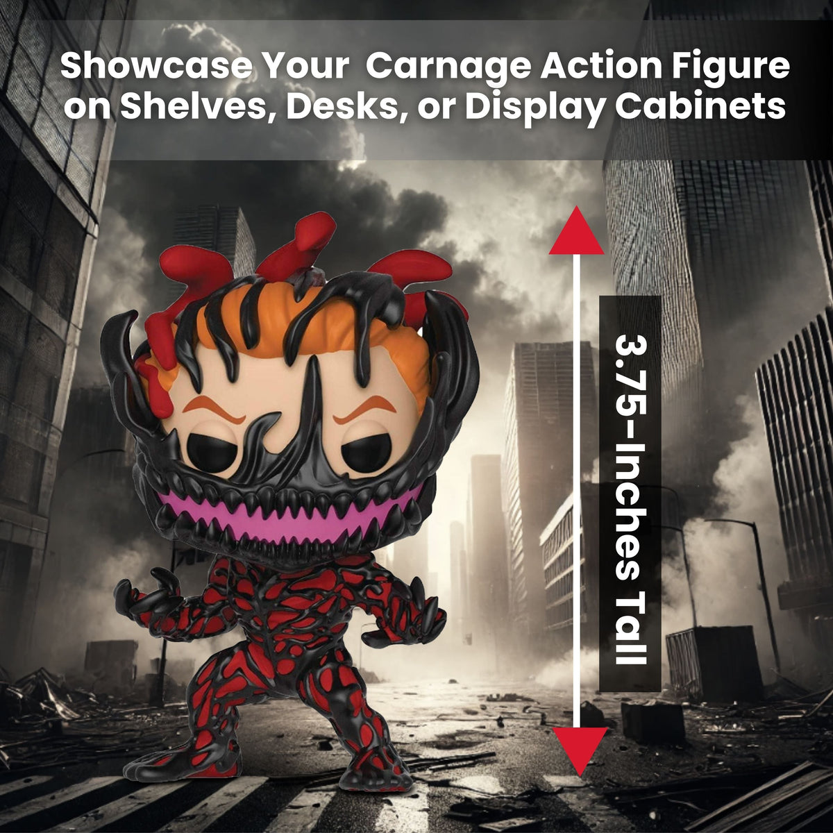 Carnage Cletus Kasady Funko Pop! Marvel Venom - Approx. 3 3/4" Collectible Vinyl Figure #367 with Display Box Protector Case