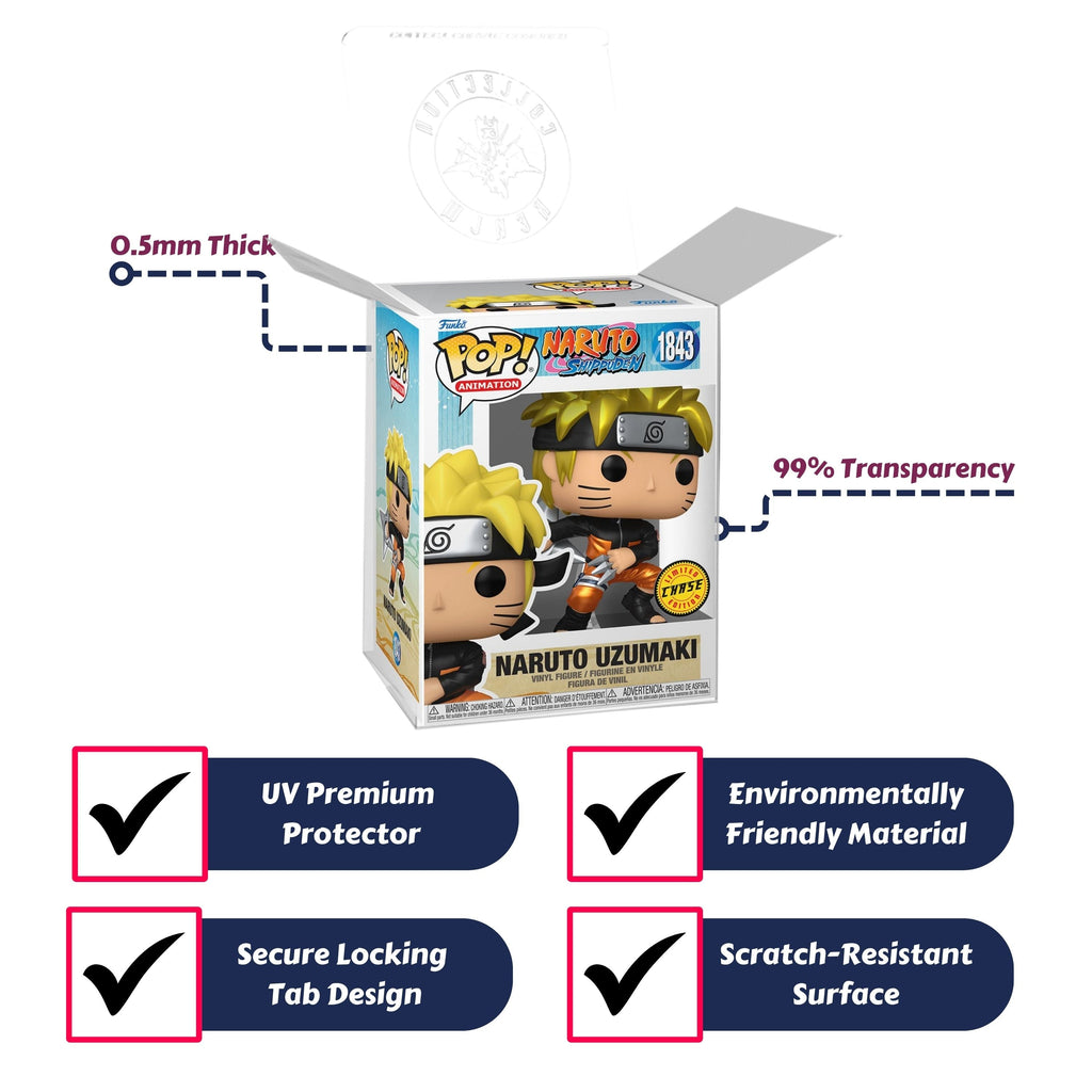 Naruto Uzumaki with Shuriken Funko Pop! Naruto Shippuden - Approx. 4 1/2" Collectible Chase Limited Edition Vinyl Figure #1843 with Display Box