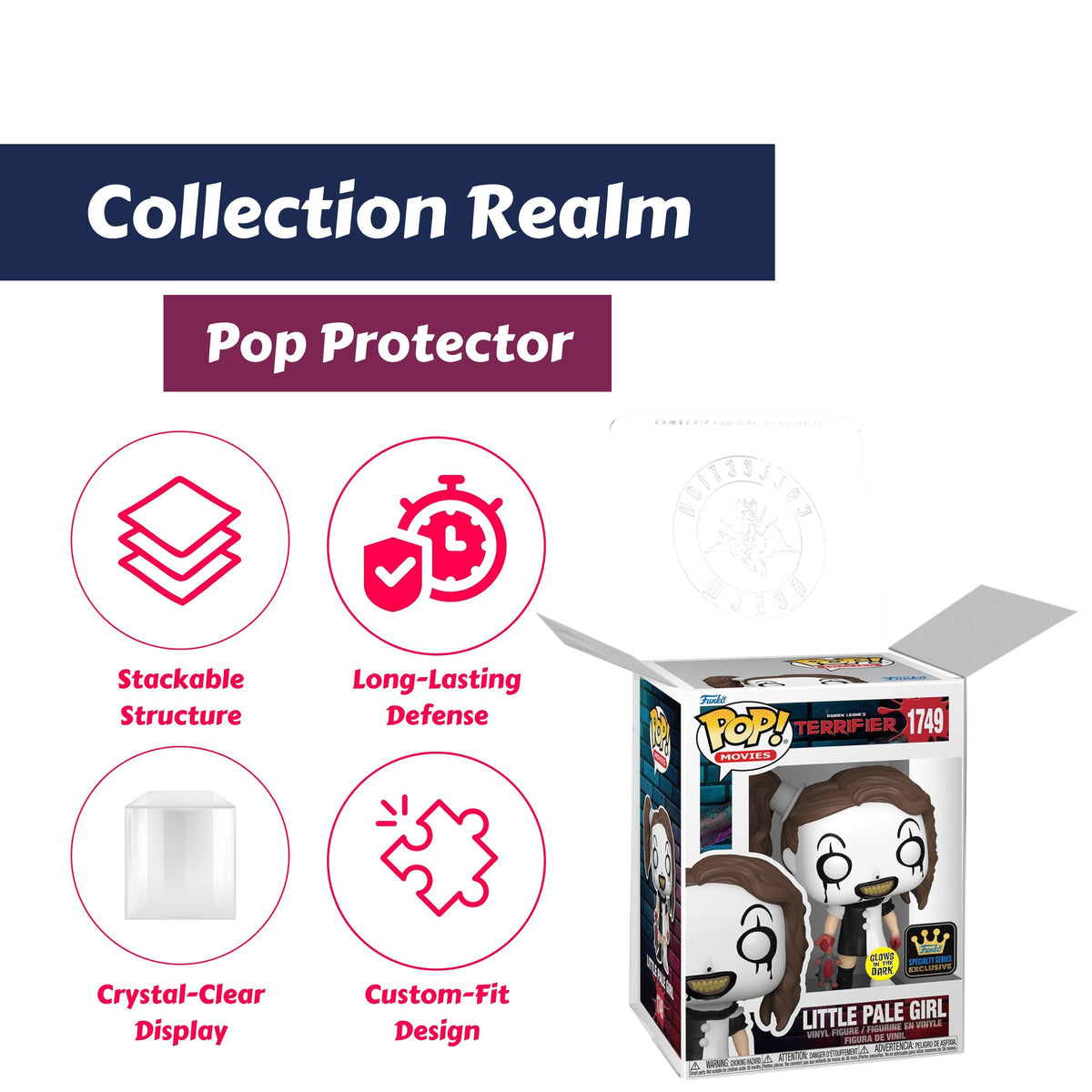 Little Pale Girl Funko Pop! Movies Damien Leone's Terrifier - Glows In The Dark Specialty Series - Approx. 4 1/4" Collectible Exclusive Vinyl Figure