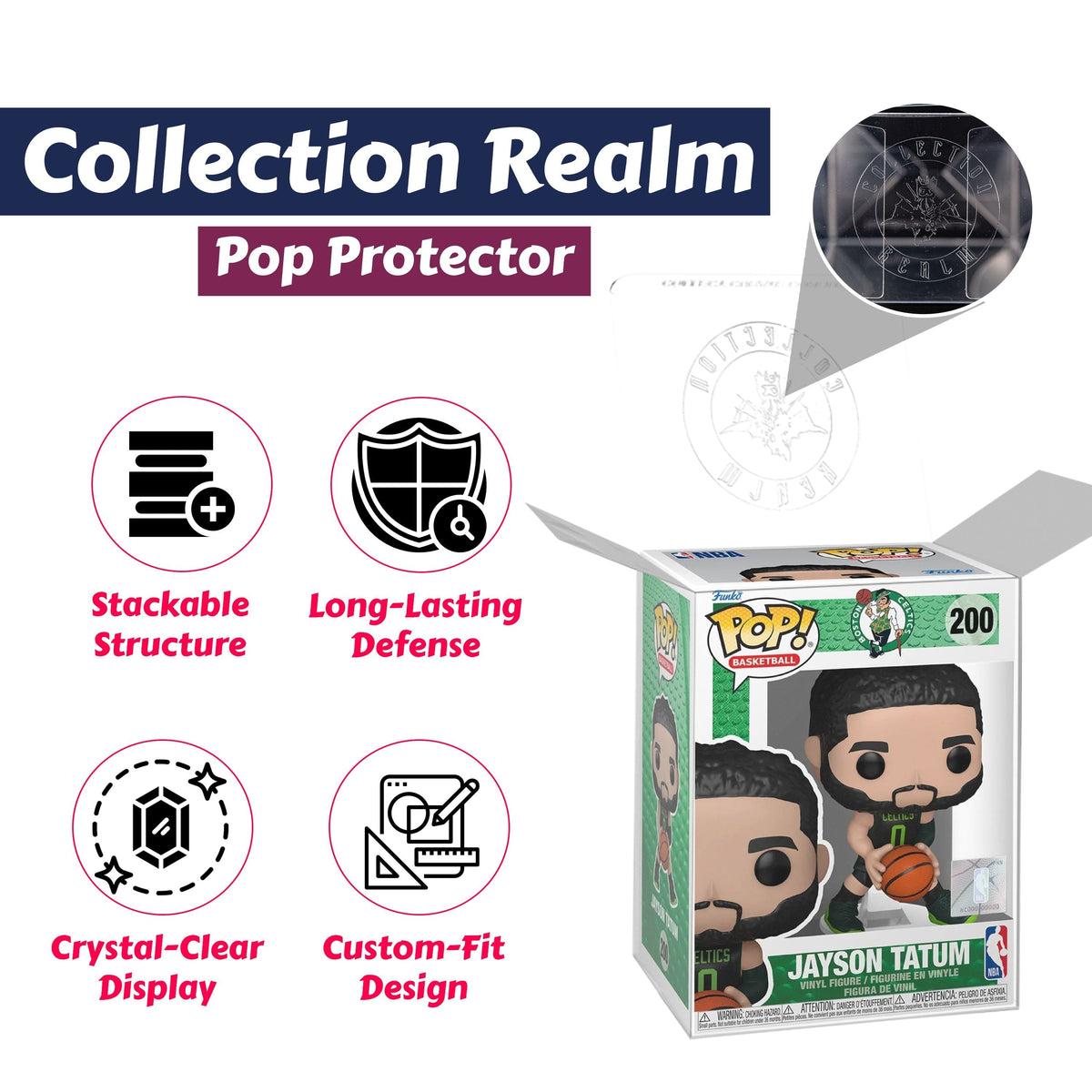 Jayson Tatum (City Edition 2024) Funko Pop! NBA Boston Celtics - Approx. 4 1/4" Collectible Vinyl Figure #200 with Display Box Protector Case