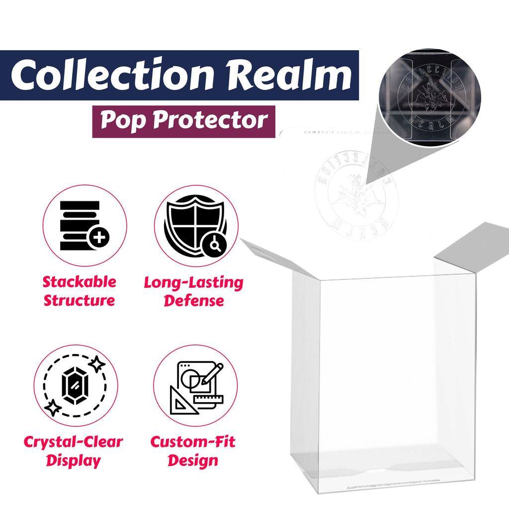 25-Pack Crystal Clear Vinyl Figure Protectors Compatible with 4-Inch Collectibles – Heavy-Duty Display Cases with 0.5mm Thickness for Water, Dust & UV