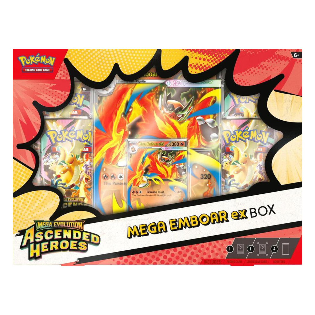 Pokemon TCG Mega Evolution Ascended Heroes Mega Emboar ex Box Trading Card Game Set