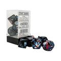 Chessex Dice Brush Polyhedral 7 Die Set Dark Side Blue RPG Dice Set Tabletop Game