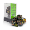 Chessex Dice Brush Polyhedral 7 Die Set Deep Forest Gold RPG Dice Set Tabletop Game