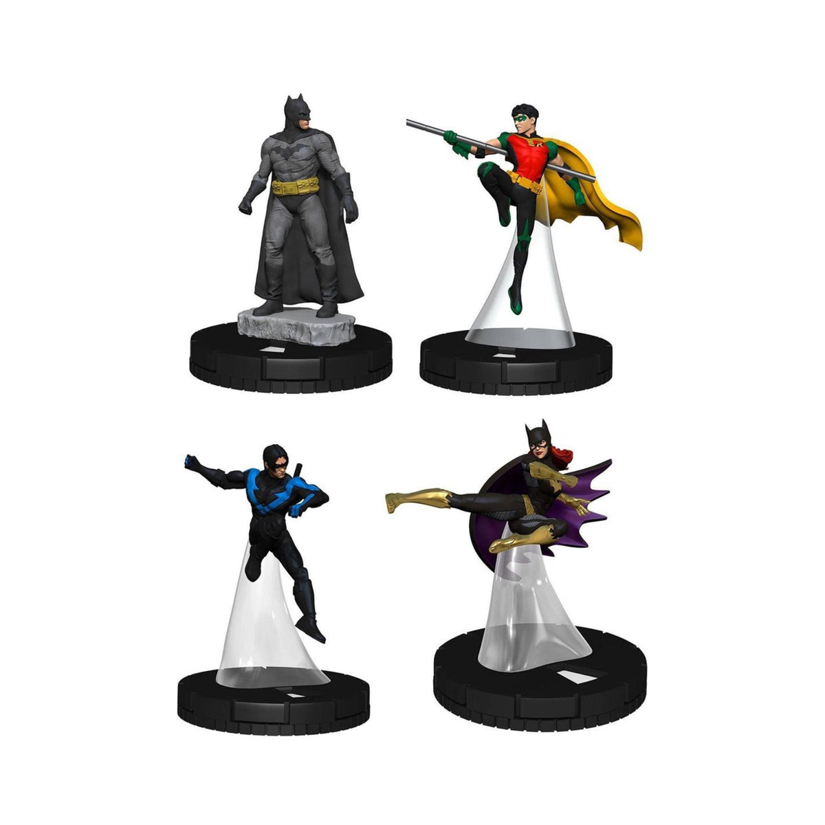 DC HeroClix 400 Gotham Knights Mini-Figure 4-Pack with Batman Robin Nightwing Batgirl