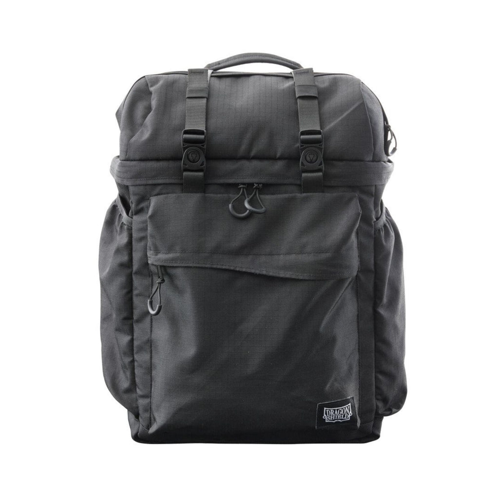 Dragon Shield Dragon Lock System Dragon Pack Backpack Black & Grey for TCG Players, Waterproof Gaming Bag with Laptop Sleeve, Deck Storage & Playmat