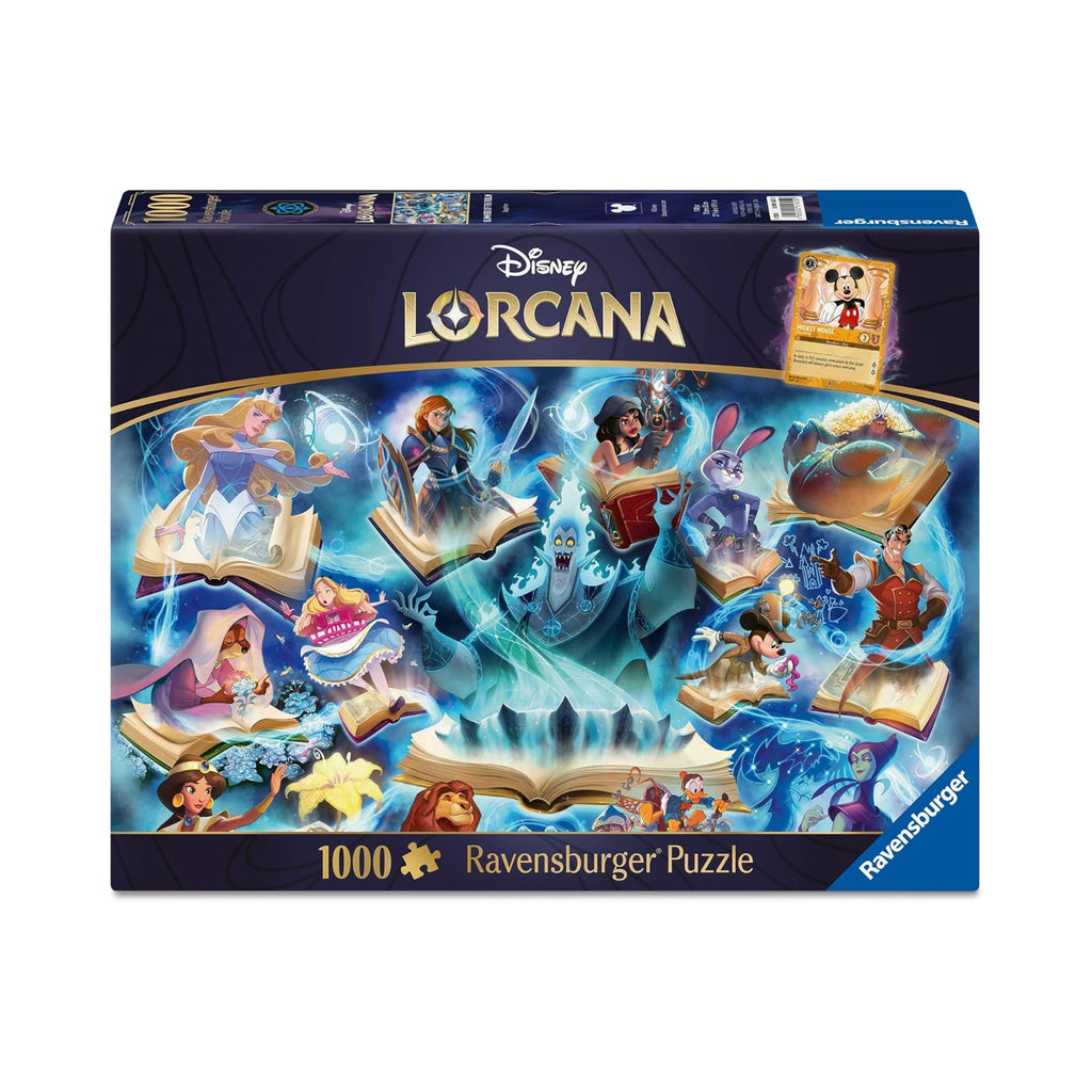 Disney Lorcana TCG Glimmers Realm Puzzle Sapphire, Ravensburger 1000 Piece Puzzle, Disney Lorcana Art Puzzle for Adults, Disney Puzzle 1000 Pieces