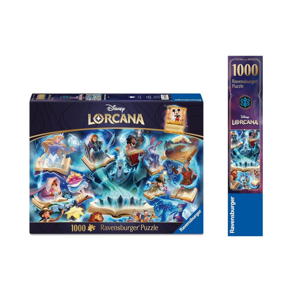 Disney Lorcana TCG Glimmers Realm Puzzle Sapphire, Ravensburger 1000 Piece Puzzle, Disney Lorcana Art Puzzle for Adults, Disney Puzzle 1000 Pieces