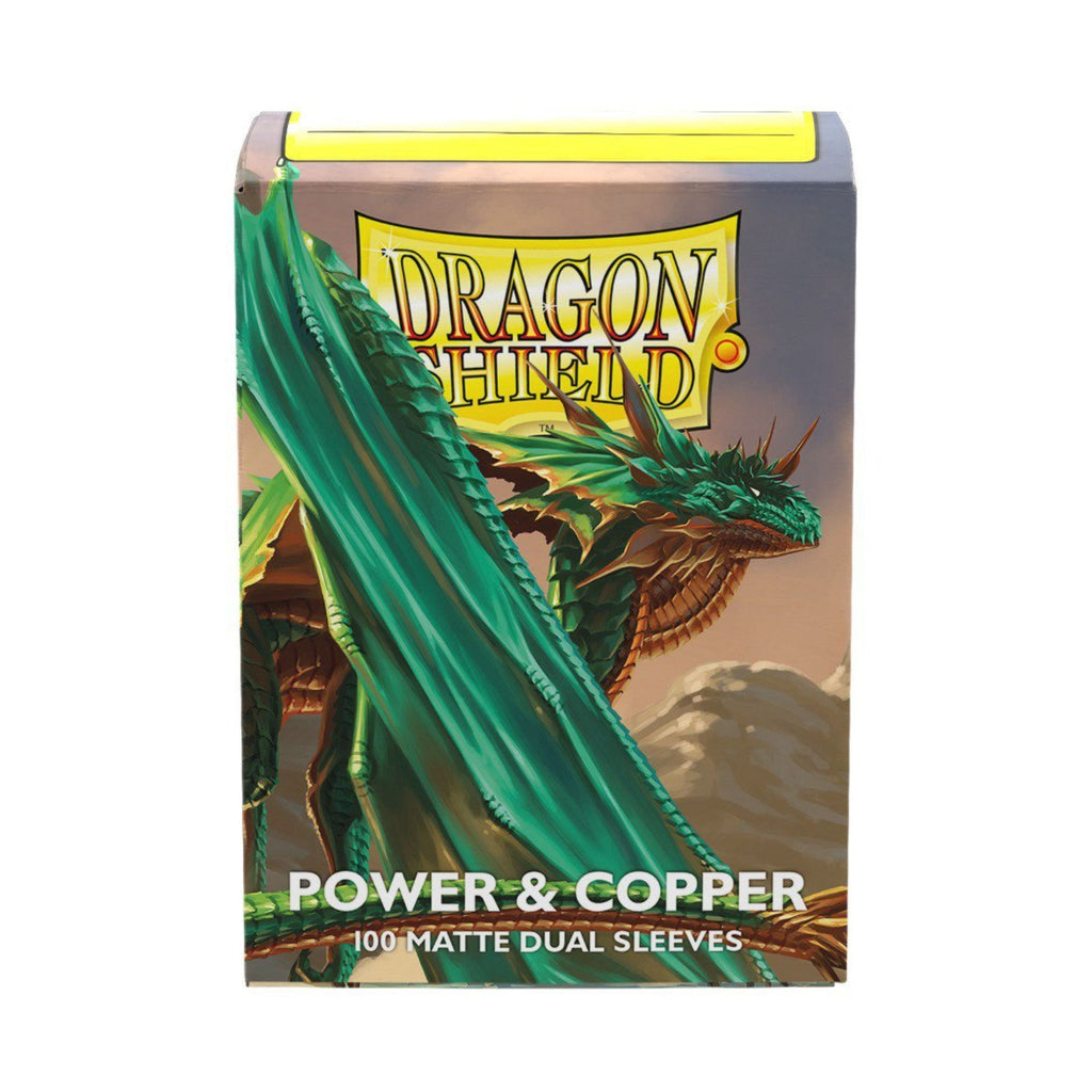 Dragon Shield Matte Dual Sleeves Power & Copper 100CT – Standard Size Card Sleeves with Opaque Dual-Layer Design, Textured Matte Back, Smooth Shuffle