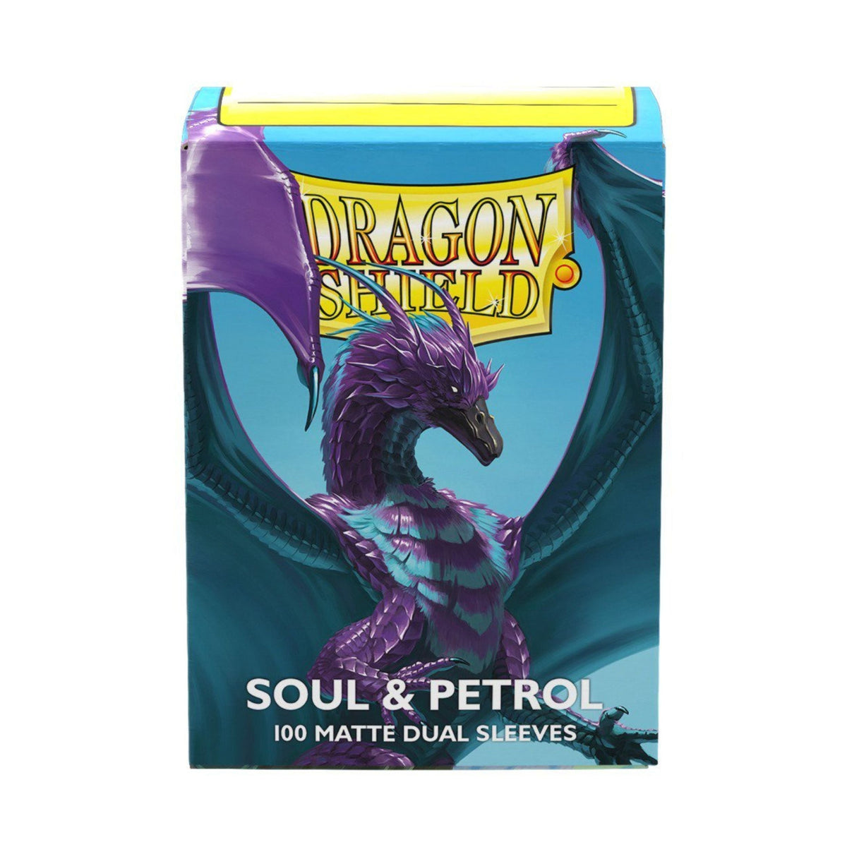Dragon Shield Standard Matte Dual Card Sleeves Soul & Petrol 100 Count, Fully Opaque Dual-Layer Protective Sleeves with Textured Matte Finish for