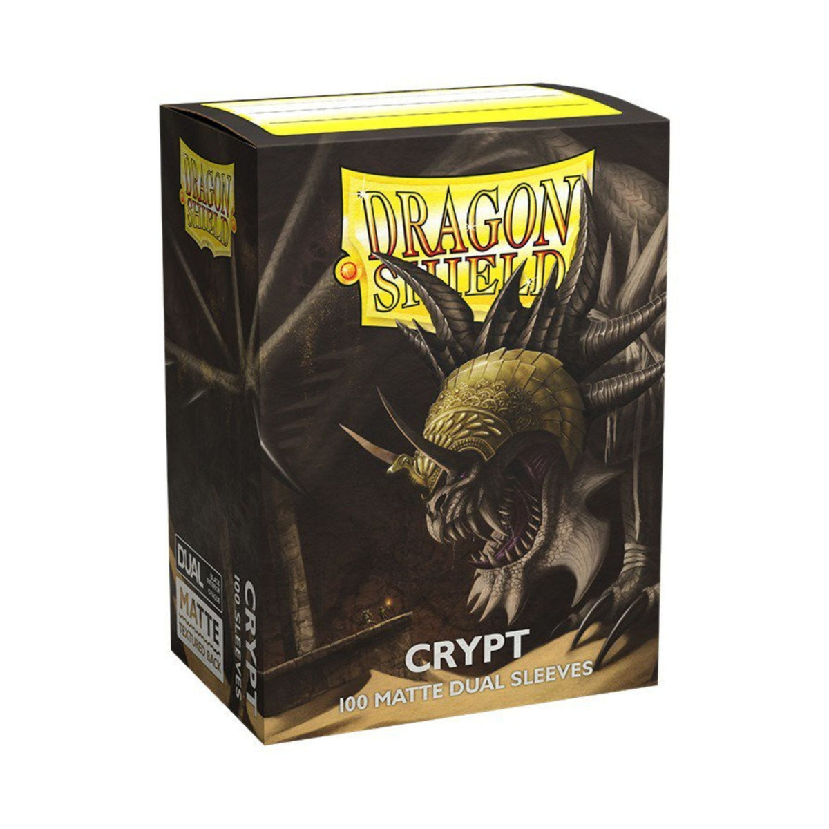 Dragon Shield Dual Matte Sleeves Crypt 100CT Standard Size Card Sleeves, Textured Matte Back, Black Interior, Fully Opaque, 100 Protective Sleeves for