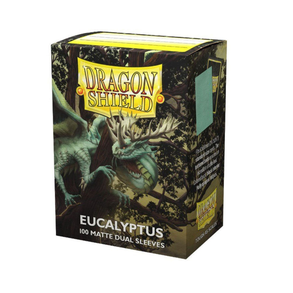 Dragon Shield Dual Matte Sleeves Eucalyptus 100CT – Standard Size Card Sleeves for MTG, Pokémon, Lorcana & Flesh and Blood, Textured Matte Back, Clear