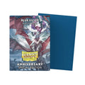 Dragon Shield Dual Matte Sleeves Blue & Silver 100 ct – 25th Anniversary Special Edition, Matte Dual Card Sleeves with Silver Interior, Standard Size