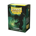 Dragon Shield Dual Matte Sleeves Power 100ct – Metallic Green Card Sleeves with Black Interior, 120µm Thick, Durable Deck Protectors for TCG, MTG
