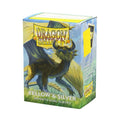 Dragon Shield Dual Matte Sleeves Yellow & Silver 100 ct – Premium Trading Card Sleeves, Matte Texture, Fully Opaque, Standard Size (63x88 mm) for MTG