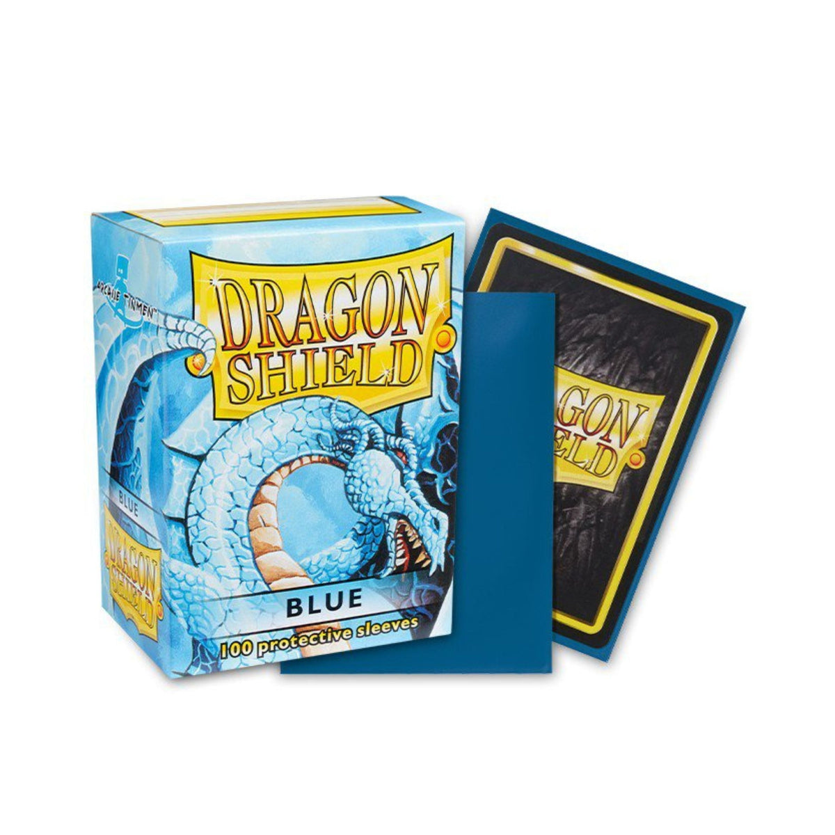 Dragon Shield Standard Classic Card Sleeves Blue 100 Count Glossy Protective Sleeves for Standard Size TCG Trading Cards, MTG, Pokemon, Flesh and