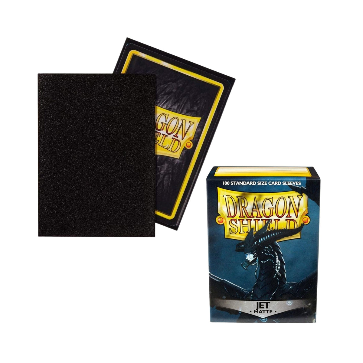 Dragon Shield Card Sleeves Jet Matte 100ct – Standard Size Matte TCG Sleeves for MTG, Pokémon, and Trading Cards, Durable Protection, Smooth Shuffle