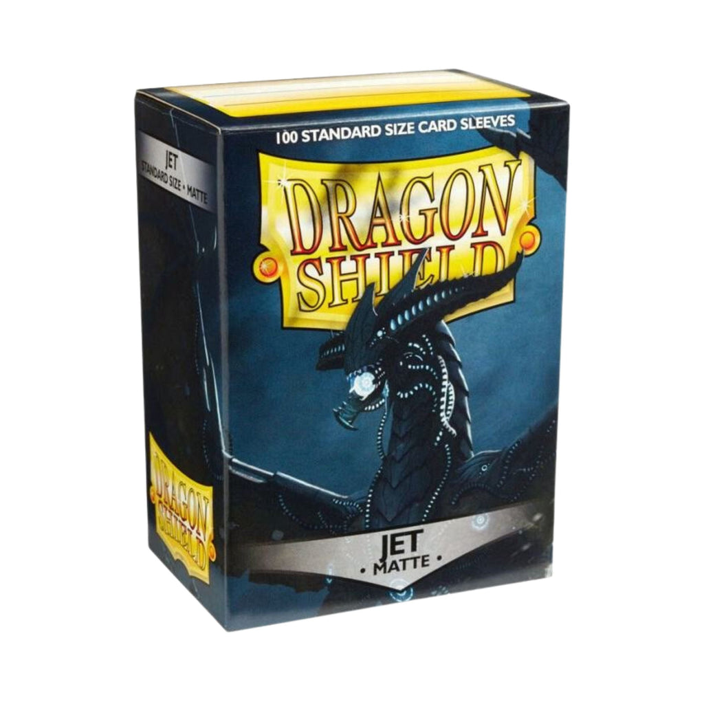 Dragon Shield Card Sleeves Jet Matte 100ct – Standard Size Matte TCG Sleeves for MTG, Pokémon, and Trading Cards, Durable Protection, Smooth Shuffle