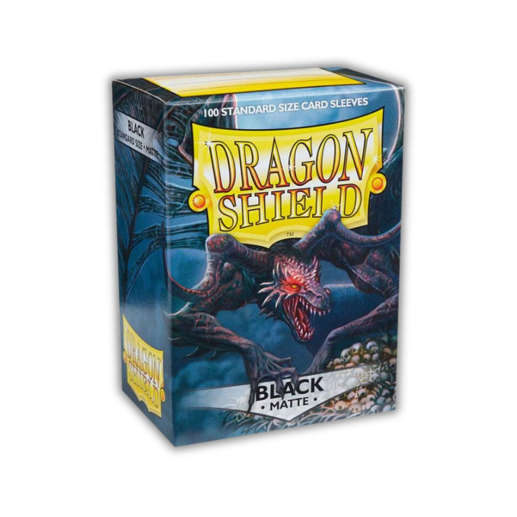 Dragon Shield Card Sleeves Standard Size Matte Black 100ct Durable Matte TCG Sleeves for Trading Cards, Collectible Card Games, Card Deck Protection