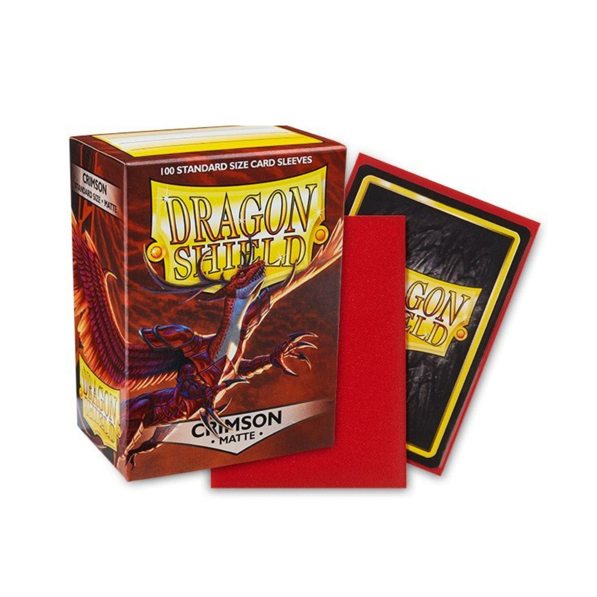 Dragon Shield Standard Matte Card Sleeves Crimson 100 Count, Textured Matte Finish, Durable Protective Sleeves for MTG, Pokémon, Lorcana, Flesh and
