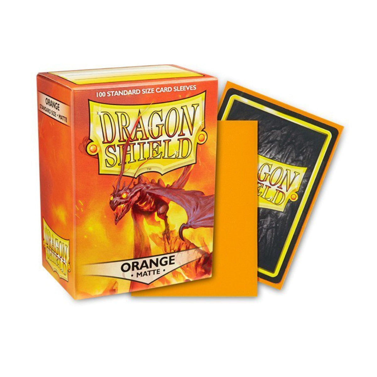 Dragon Shield Standard Matte Card Sleeves Orange 100 Count, Textured Protective Trading Card Sleeves for MTG, Pokémon, Lorcana, Flesh and Blood