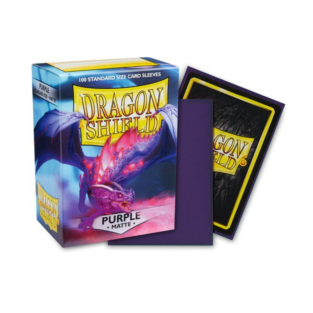 Dragon Shield Standard Matte Card Sleeves Purple 100 Count, Textured Deck Protector Sleeves for MTG, Pokémon, Lorcana, Flesh and Blood, Durable