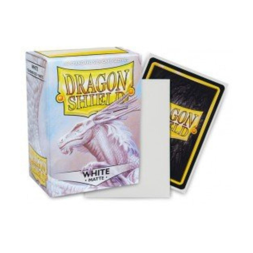 Dragon Shield Standard Matte Card Sleeves White 100 Count, Textured Trading Card Protector Sleeves for MTG, Pokemon, Lorcana, Flesh and Blood, Premium