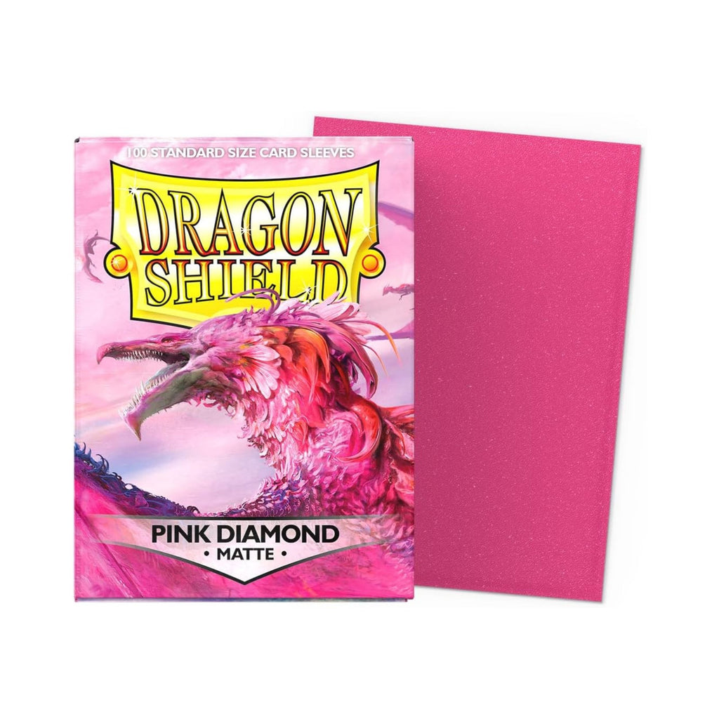 Dragon Shield Card Sleeves Pink Diamond Matte 100ct Trading Card Protectors