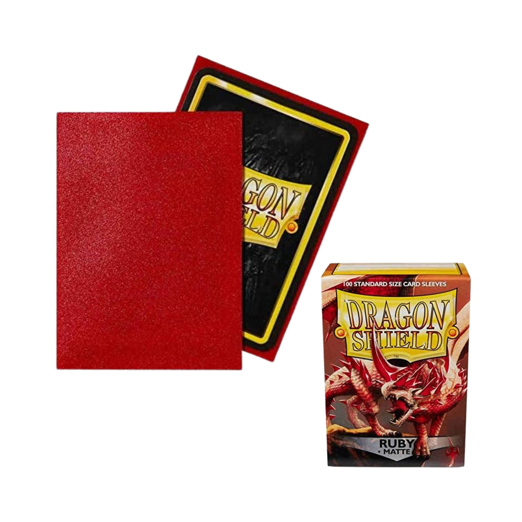 Dragon Shield Card Sleeves Ruby Matte 100ct Durable TCG Sleeves for Card Games