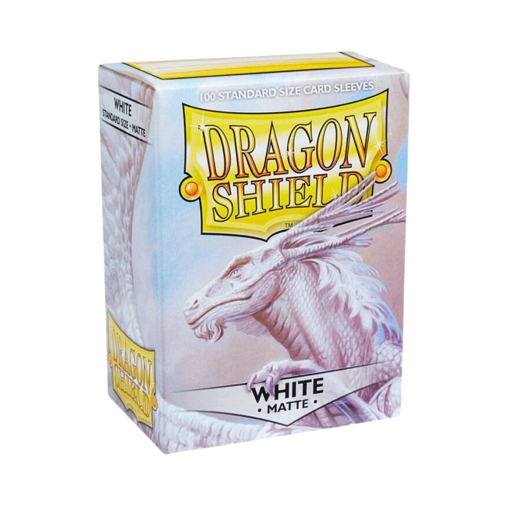 Dragon Shield Card Sleeves White Matte Standard Size Trading Card Protectors, 100ct