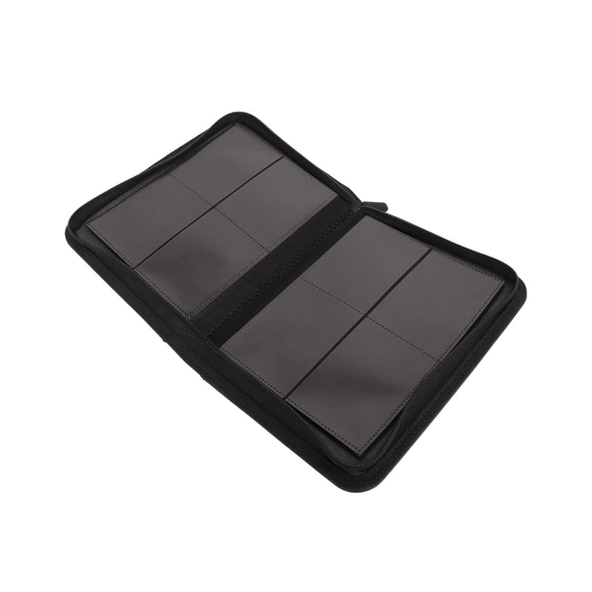 ER Top Loader Binder 2x2 for 160 Cards Black – Zipper Trading Card Album with 4-Pocket Pages, Compact Card Storage Binder for Sports Cards, TCG