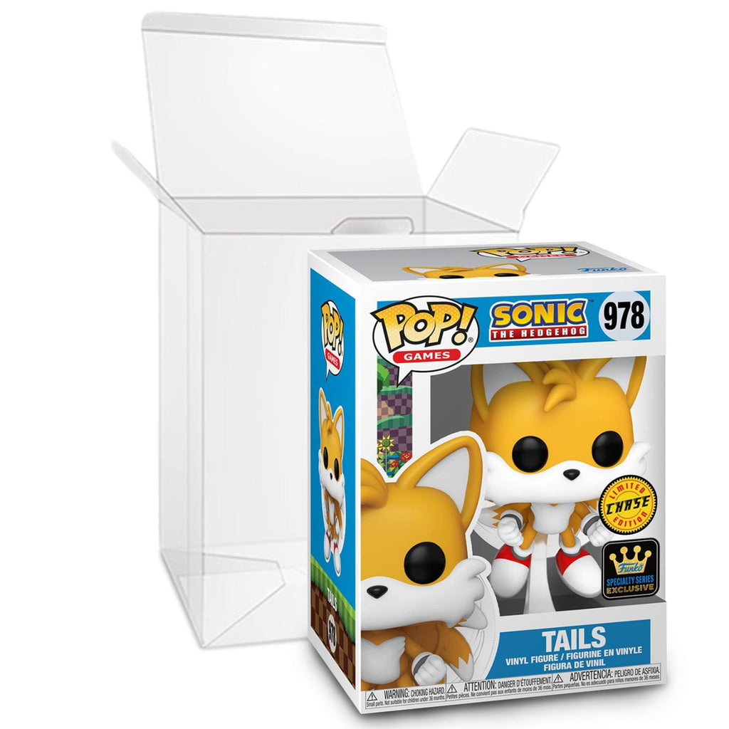 Tails Funko Pop! Games Sonic The Hedgehog - Specialty Series Exclusive - Chase Limited Edition Vinyl Figure #978 with Display Box Protector Case