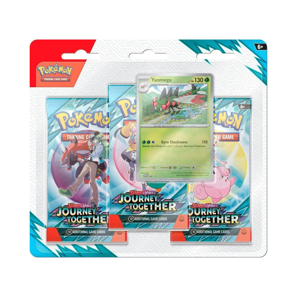 Journey Together 3 Pack Blister Pack - Pokémon TCG Scarlet & Violet 9 - Official Pokémon Cards Booster Pack, Collector Booster, Pokémon Deck, Anime
