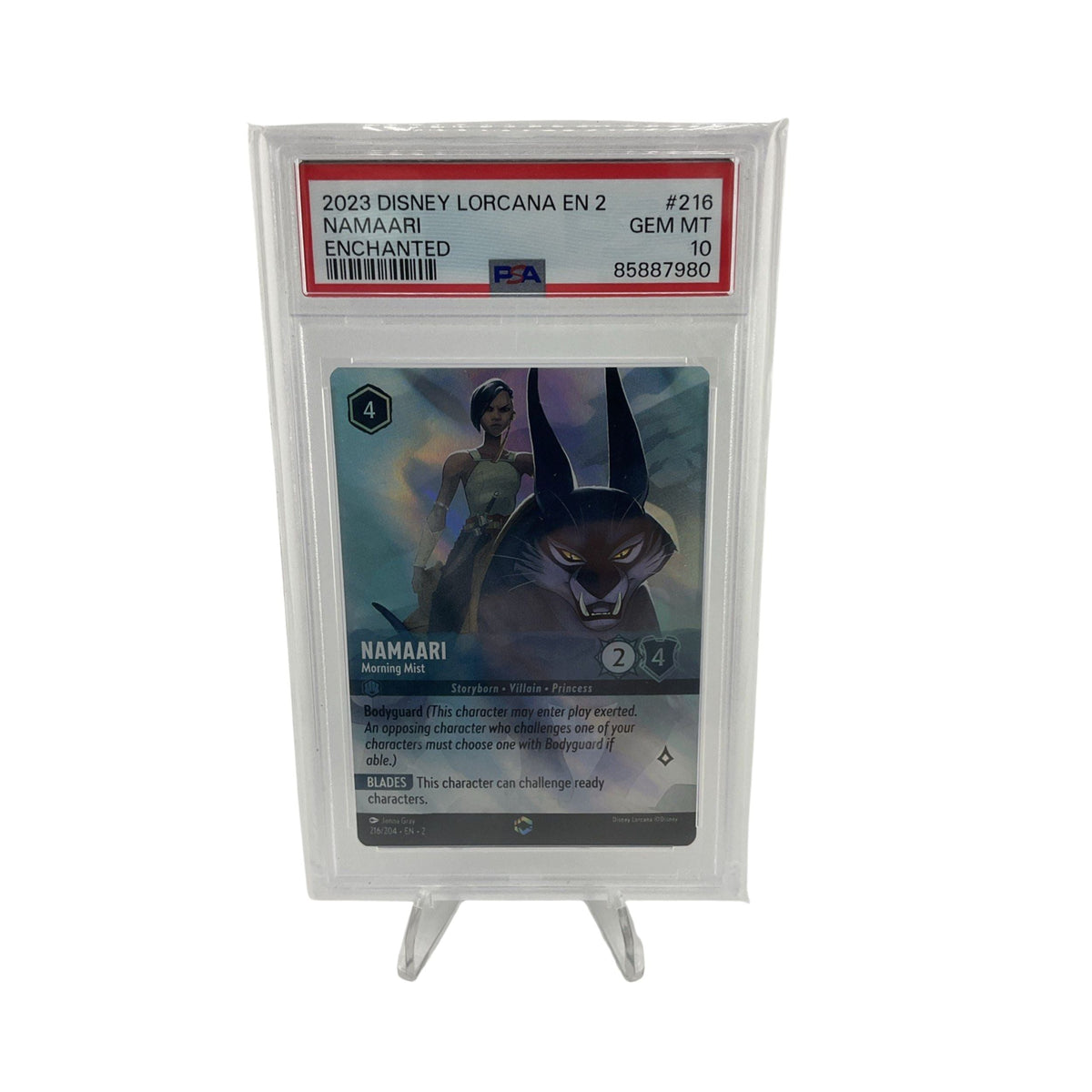 2023 DISNEY LORCANA FLOODBORN EN 2- Namaari Enchanted #216 PSA 10