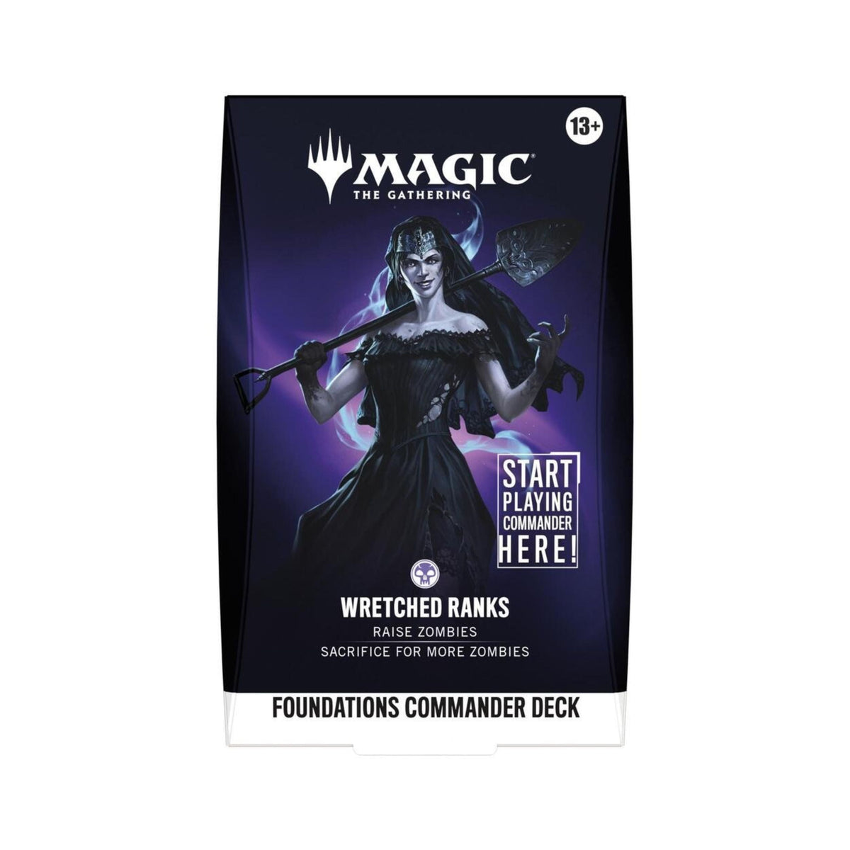 Magic The Gathering Foundations Commander Deck Wretched Ranks - 100-Card Ready-to-Play MTG Zombie Deck with Ghoulcaller Gisa, Foil Card, Tokens & Deck