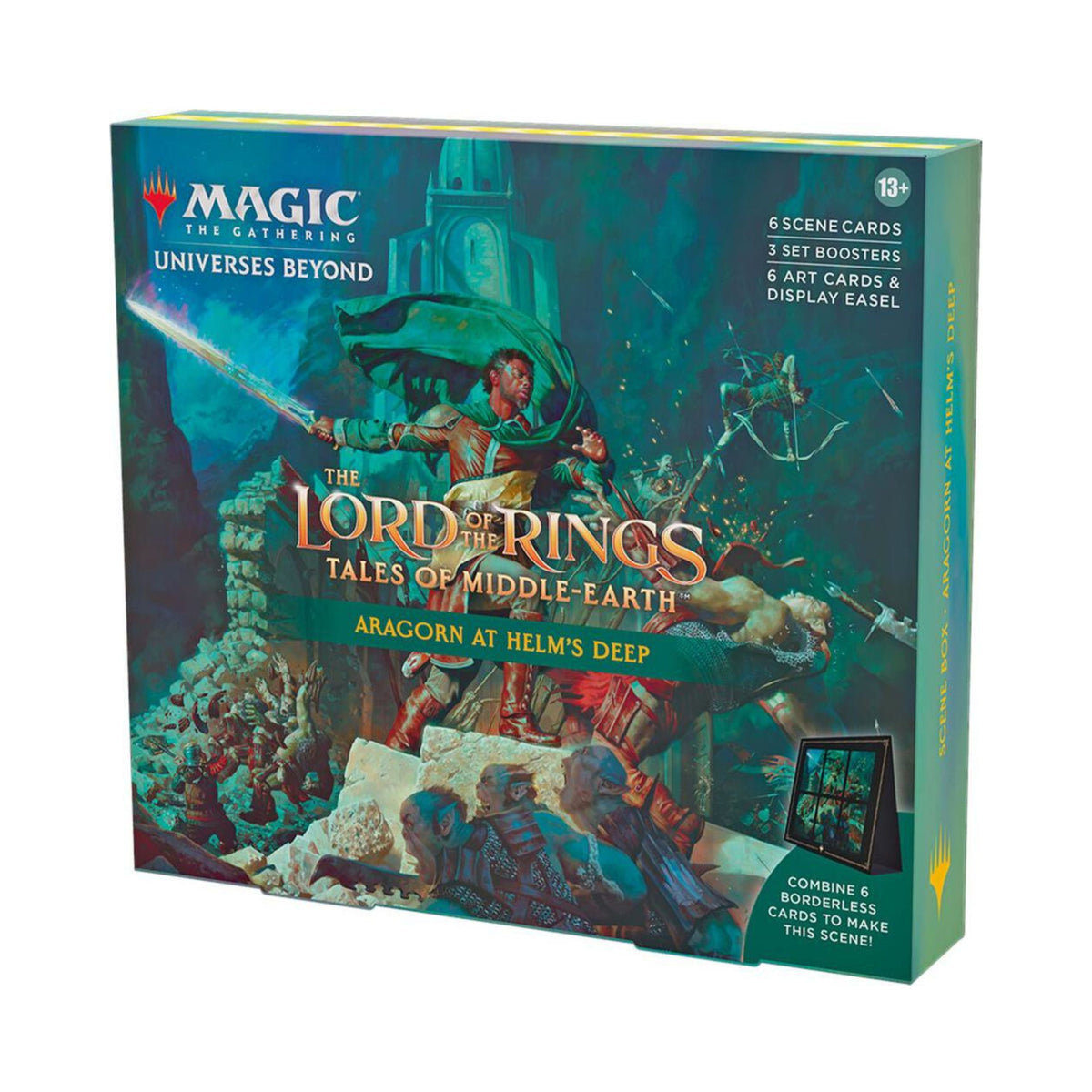 Magic: The Gathering Universes Beyond The Lord of the Rings Tales of Middle-earth Scene Box Aragorn at Helm's Deep