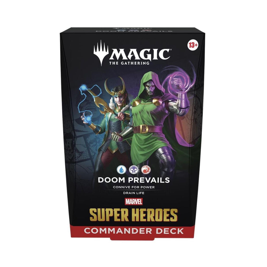 Magic: The Gathering Marvel Super Heroes Commander Deck Doom Prevails MSC – Ready-to-Play 100-Card MTG Deck, 30 New Cards, Tokens, Deck Box, Strategy