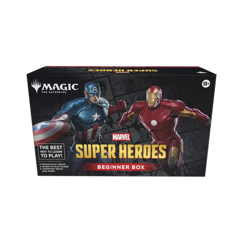MTG Marvel Super Heroes Beginner Box – Magic: The Gathering Starter Set with Captain America vs Iron Man, Tutorial Decks, Playmats & Learn-to-Play