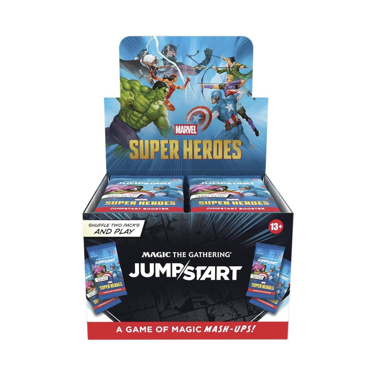 Magic: The Gathering Marvel Super Heroes Jumpstart Booster Box – 24 Packs, 20 Cards Each, Instant Play Decks, 51 Themes, Collectible TCG Crossover by