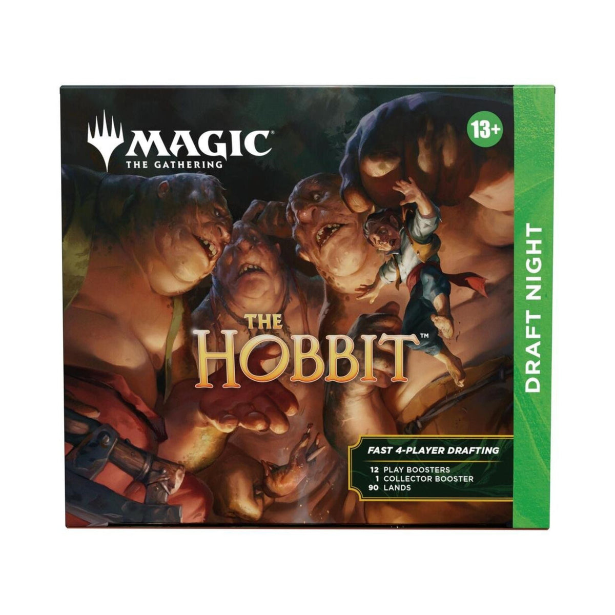 MTG The Hobbit Draft Night Box Set – 4-Player Pick-Two Draft Kit with 12 Play Boosters, 1 Collector Booster, Foils, Tokens & Lands – Magic: The
