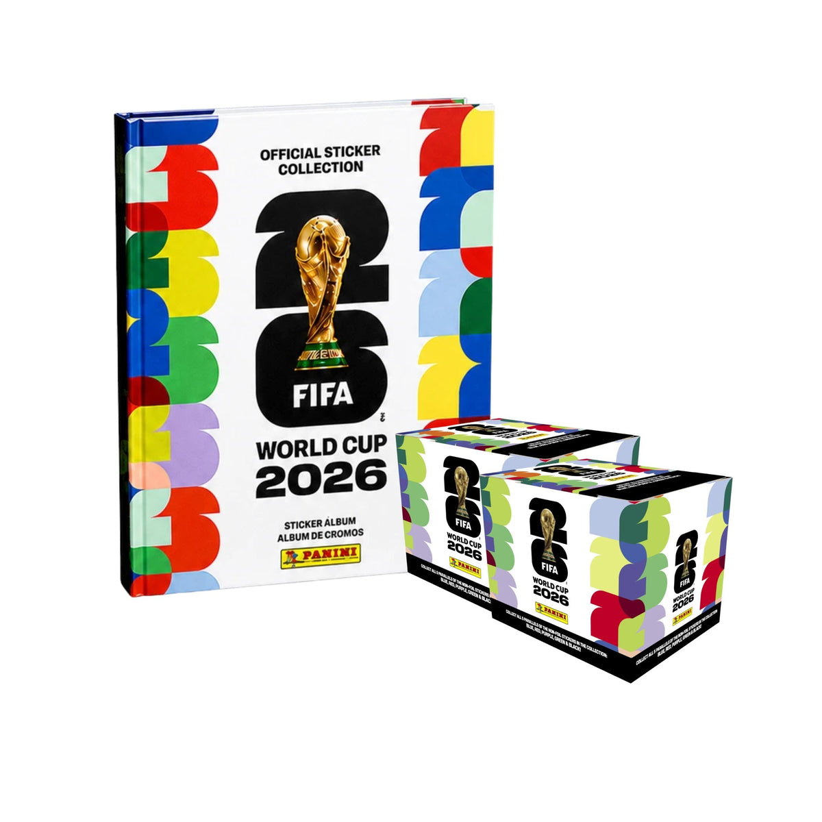2026 Panini FIFA World Cup 100ct Sticker & Hard Cover Album Combo - Official Soccer Sticker Collection with Album and Sticker Packs, Collectible