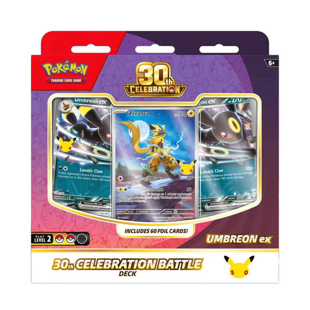 Pokémon TCG: 30th Celebration Battle Deck – Umbreon ex (Ready-to-Play 60 All-Foil Card Deck) - (Preorder)